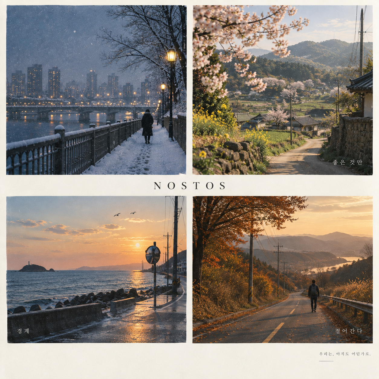 사계절의 길과 풍경을 담은 NOSTOS 앨범 아트